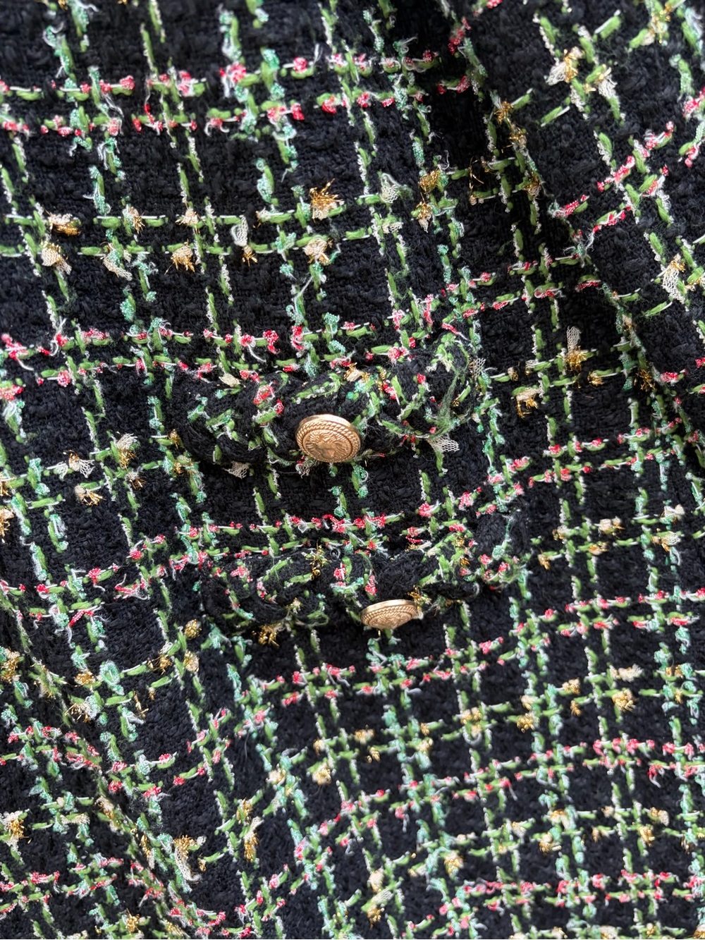 Tuckernuck Jackie Dress in Holly Tinsel Tweed - Picture 2 of 4